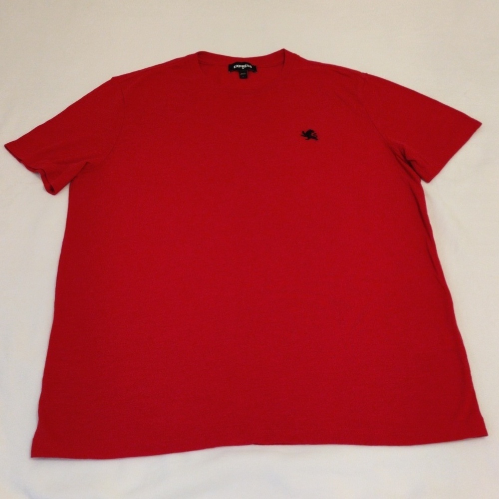 Express Red T-shirt with embroidered logo